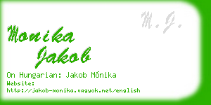 monika jakob business card